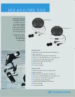 Предварительный просмотр 3 страницы Sennheiser MX 450 Specifications