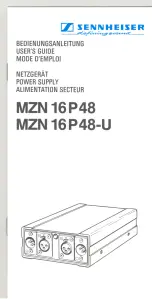Sennheiser MZN 16 P48 Manual preview