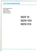 Preview for 1 page of Sennheiser MZS 16 Manual