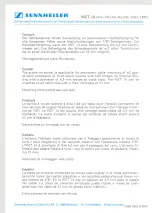 Preview for 1 page of Sennheiser MZT 14 Instructions For Use