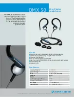 Предварительный просмотр 1 страницы Sennheiser OMX 50 Specifications