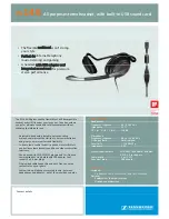 Предварительный просмотр 1 страницы Sennheiser PC 146 Technical Data