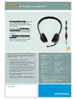 Предварительный просмотр 1 страницы Sennheiser PC 156 Brochure