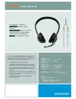 Предварительный просмотр 1 страницы Sennheiser PC 161 Technical Data