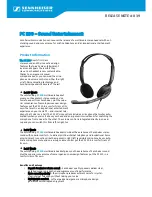 Предварительный просмотр 1 страницы Sennheiser PC 230 Product Information