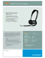 Предварительный просмотр 1 страницы Sennheiser PC 30 Technical Data