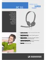 Предварительный просмотр 1 страницы Sennheiser PC 31 Specification Sheet