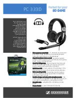 Предварительный просмотр 1 страницы Sennheiser PC 333D Specifications