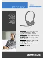 Предварительный просмотр 1 страницы Sennheiser PC 36 USB Specifications