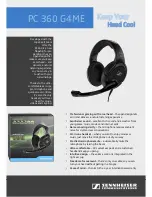 Sennheiser PC 360 G4ME Datasheet предпросмотр