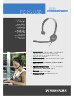 Sennheiser PC PC 26 USB Specifications preview