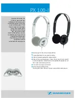 Preview for 1 page of Sennheiser PX 100-II Product Sheet