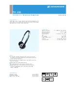 Sennheiser PX 100 Specifications preview