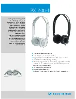 Предварительный просмотр 1 страницы Sennheiser PX 200-II Product Sheet