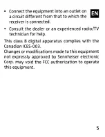 Preview for 9 page of Sennheiser px-200 ii Quick Start Manual