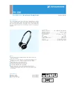 Предварительный просмотр 1 страницы Sennheiser PX 200 Datasheet