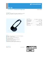 Предварительный просмотр 1 страницы Sennheiser PX 40 Technical Data