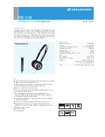 Preview for 1 page of Sennheiser PXC 300 Technical Data