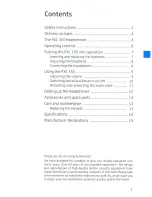 Preview for 2 page of Sennheiser PXC 350 Instruction Manual