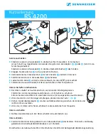 Sennheiser Quickguide RS 4200 Quick Instructions предпросмотр