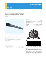 Sennheiser REPORTER`S MICROPHONES MD 42 User Manual preview