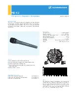 Предварительный просмотр 1 страницы Sennheiser REPORTER`S MICROPHONES MD 42 User Manual