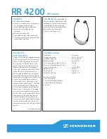 Preview for 1 page of Sennheiser RR 4200 Quick Manual