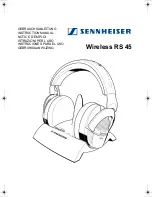 Preview for 1 page of Sennheiser RS 45 Instruction Manual