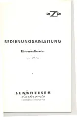 Предварительный просмотр 1 страницы Sennheiser RV 54 (German) Bedienungsanleitung