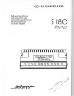 Preview for 1 page of Sennheiser S 180 stereo (German) Gebrauchsanleitung