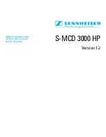 Preview for 1 page of Sennheiser S-MCD 3000 HP Instructions For Use Manual