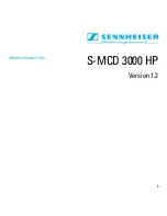 Preview for 3 page of Sennheiser S-MCD 3000 HP Instructions For Use Manual