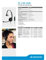 Предварительный просмотр 2 страницы Sennheiser SC 230 USB Instructions For Use