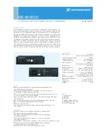 Предварительный просмотр 1 страницы Sennheiser SDC 8000 C Specification