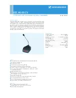 Предварительный просмотр 1 страницы Sennheiser SDC 8000 CV Specification