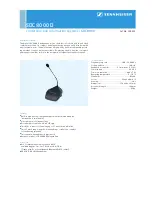 Предварительный просмотр 1 страницы Sennheiser SDC 8000 D Specification