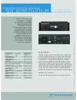 Preview for 1 page of Sennheiser SDC 8200 CU Datasheet