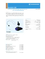 Sennheiser SET 820 S RF Technical Data preview