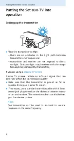 Preview for 9 page of Sennheiser Set 830-TV Instruction Manual