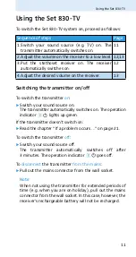 Preview for 14 page of Sennheiser Set 830-TV Instruction Manual