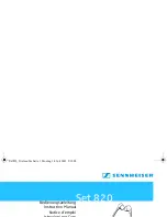 Предварительный просмотр 1 страницы Sennheiser Set SET 820 (French) Manuel D'Instructions