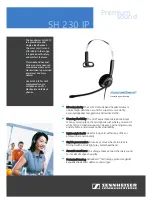 Sennheiser SH 230 IP Datasheet preview