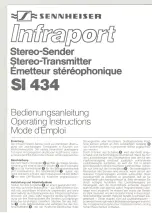 Sennheiser SI 434 Operating Instructions preview