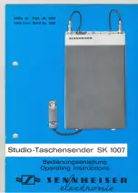 Sennheiser SK 1007 Manual preview