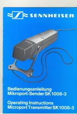 Предварительный просмотр 1 страницы Sennheiser SK 1008-3 Manual