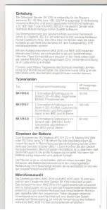 Preview for 4 page of Sennheiser SK 1010 Manual