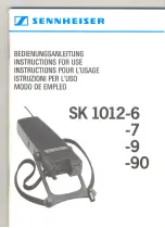 Sennheiser SK 1012 Manual preview