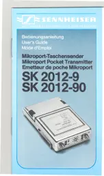 Sennheiser SK 2012-9 Manual preview