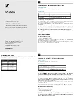 Предварительный просмотр 1 страницы Sennheiser SK 2250 Instruction Manual