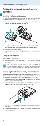 Предварительный просмотр 10 страницы Sennheiser sk100-g3 bodypak transmitter User Manual